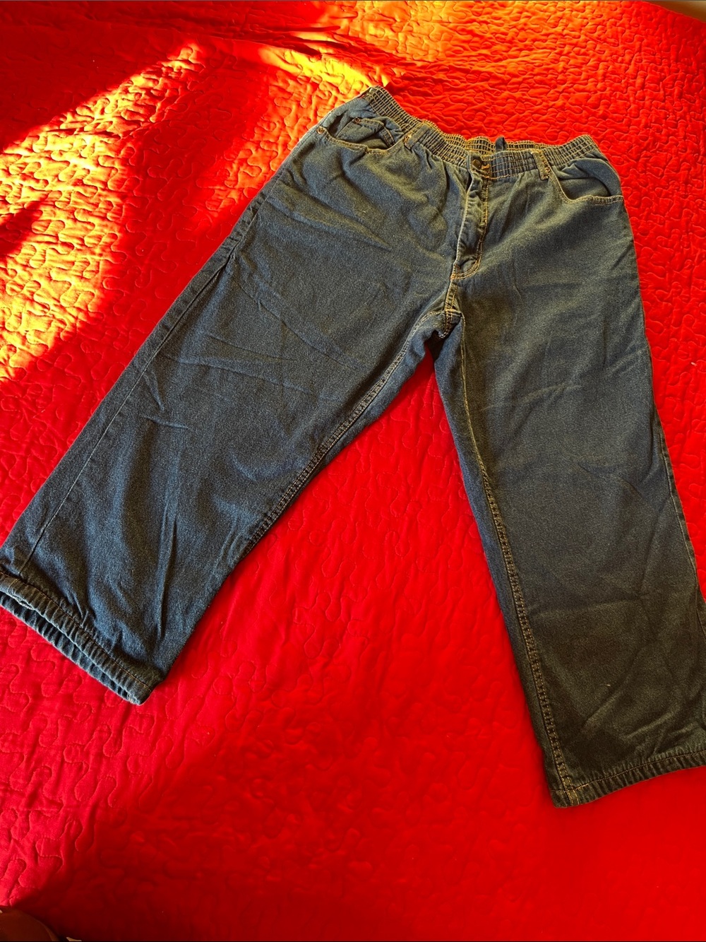 Haband Women's Blue Elastic Waist Jeans